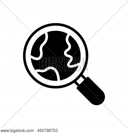 Black Solid Icon For Exploration Investigation Research Search Disquisition Study