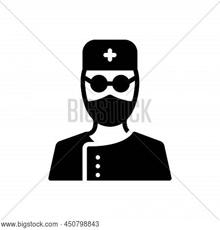 Black Solid Icon For Surgeon Doctor Specialist Sawbones Health-care Physician