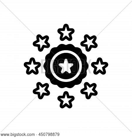 Black Solid Icon For Glory Fame Circle Dignity Celebrity Laurels Glorification