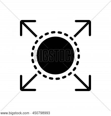 Black Solid Icon For Expanded Fullscreen Size Bigger Enlarge Re-size Maximize