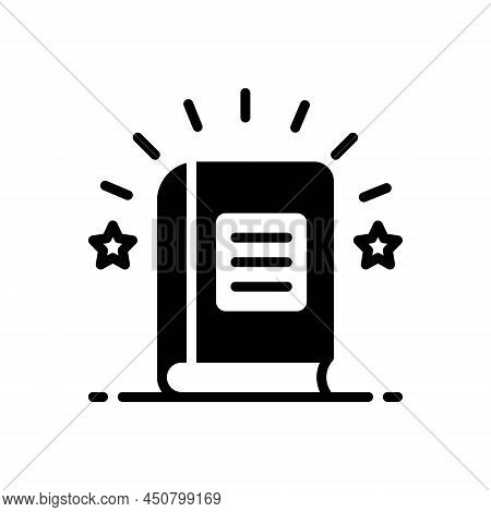 Black Solid Icon For Doctrine Theory Principle Tenet Book Holy