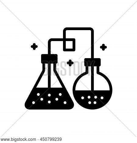 Black Solid Icon For Chemicals Erlenmeyer-flask Laboratory Experiment Flask Conical-flask