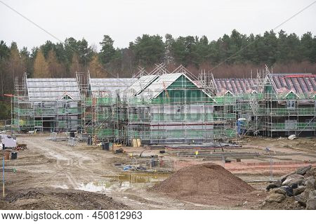 New Housing Development Building Houses For Increased Demand For Buyers