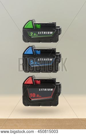 Batteries For Cordless Tools. Batteries For A Screwdriver Of Different Capacities And Different Size