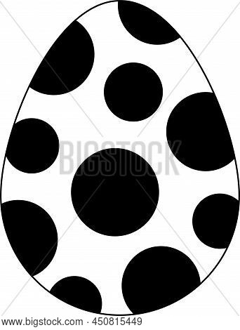 Painted Colorful Vector Easter Eggs Linear Set
