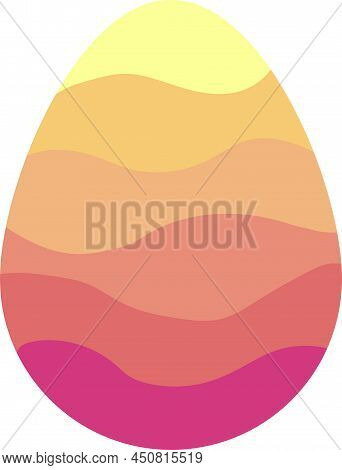 Painted Colorful Vector Easter Eggs Linear Set