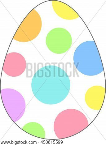 Painted Colorful Vector Easter Eggs Linear Set