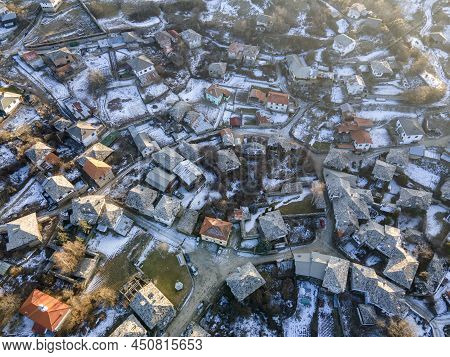 Aerial View Of Village Of Dolen, Bulgaria