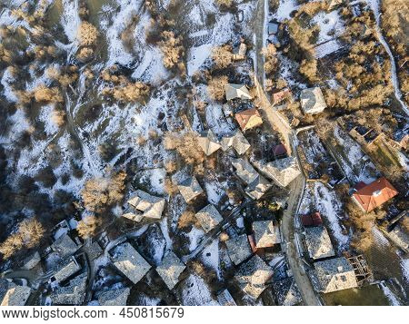 Aerial View Of Village Of Dolen, Bulgaria