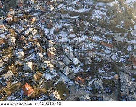 Aerial View Of Village Of Dolen, Bulgaria