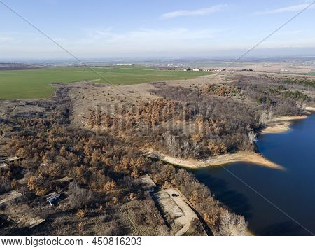 Aerial View Of The Forty Springs Reservoir, Bulgaria
