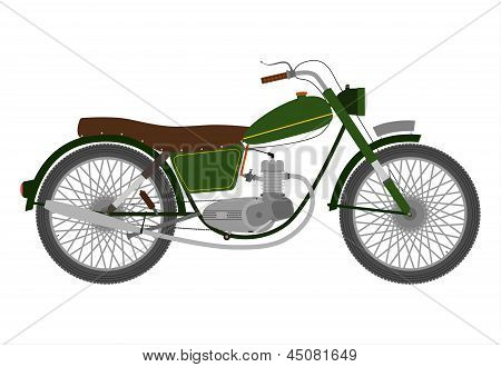 Moto Vintage verde.
