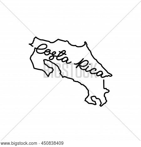 Costa Rica Outline Vector & Photo (Free Trial) | Bigstock