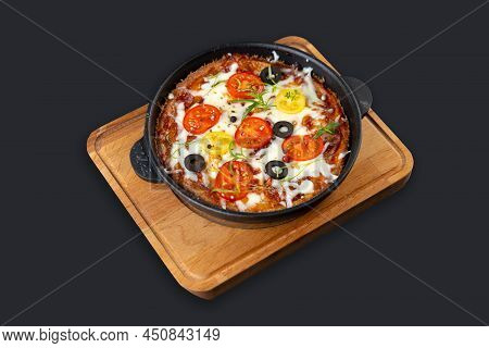Low-carb Keto Diet Pizza With Mozzarella And Tomato Crust With Cheese Filling. Low Carb Keto Diet Ca