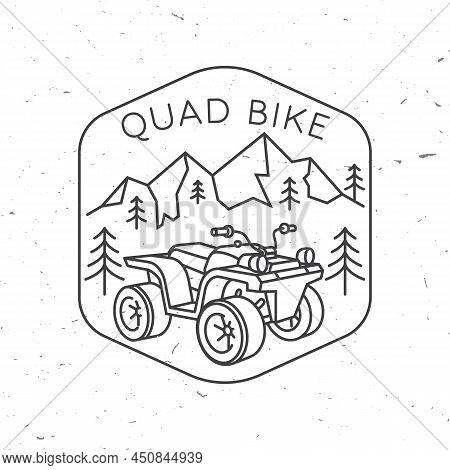 Quad Bike Club. Summer Camp. Vector Illustration Concept For Shirt Or Logo, Print, Stamp Or Tee. Vin