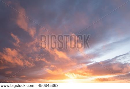 Absolutely Stunning Aerial Drone Landscape Sunset Image Of Lake Daistrict Countryside During Autumn
