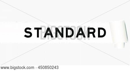 Ripped Gray Paper Background That Have Word Standard Under Torn Part