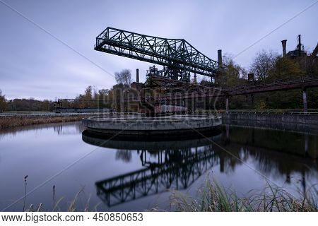 Duisburg, Germany - November 6, 2021: Industrial Heritage Of The Old Economy, Ruin Of Steelmill In T