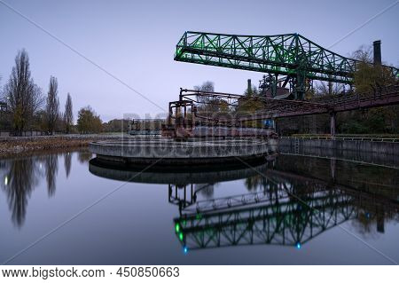 Duisburg, Germany - November 6, 2021: Industrial Heritage Of The Old Economy, Ruin Of Steelmill In T