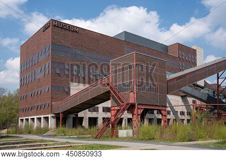 Essen, Germany - April 20, 2021: Ruhr Museum On Zeche Zollverein, Industrial Heritage Of Ruhr Metrop