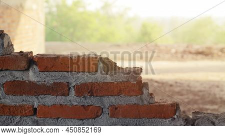 Unconventional Building Site The Masonry Was Neglected, Irresponsible, Not Progressing, Only Half Fi