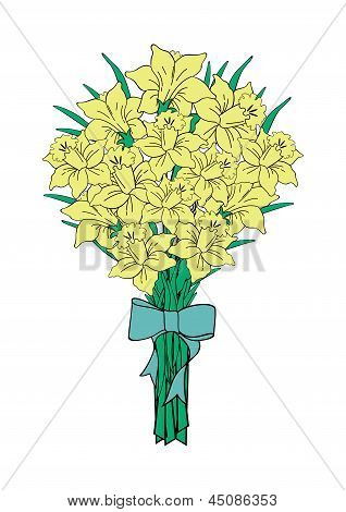 Boeket gele narcissen