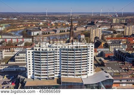 Modern Apartment Buildings In The Center Of Bremerhaven, Germany