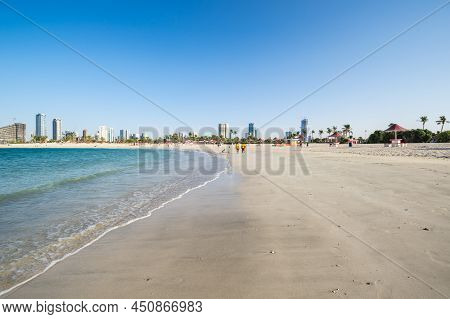View Of Al Mamzar Beach Park In Dubai, United Arab Emirates