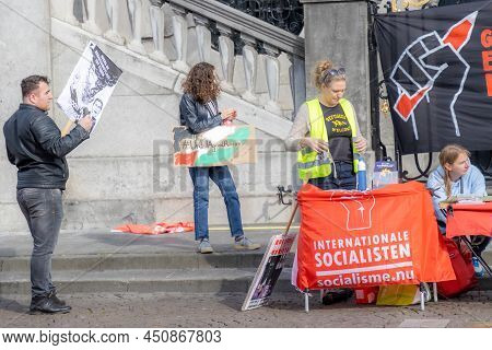 Maastricht, South Limburg, Netherlands. March 13, 2022. Protest: No Racism, No Fascism In The Counci