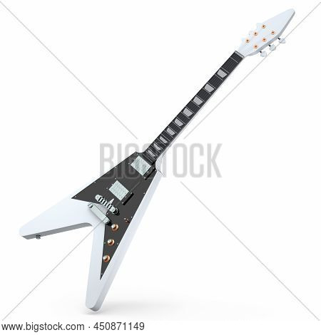 Electric Acoustic Guitar Isolated On White Background.