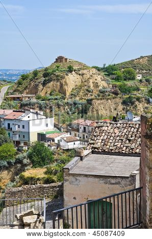 Panoraamanäkymät Tursi. Basilicata. Etelä-Italiassa.