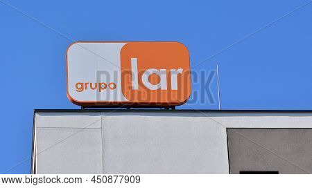 Warsaw, Poland. 13 March 2022. Sign Grupo Lar. Company Signboard . Grupo Lar.