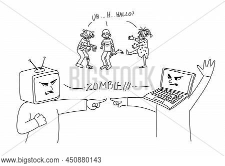 While Information War People Call Each Other Zombified. Mass Media Are The Part Of Information Warfa