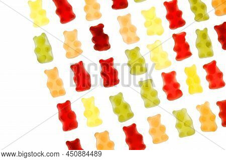 Jelly Bears Candy.jelly Low-calorie Sweets. Childrens Dessert.jelly Multicolored Bears Assorted.swee
