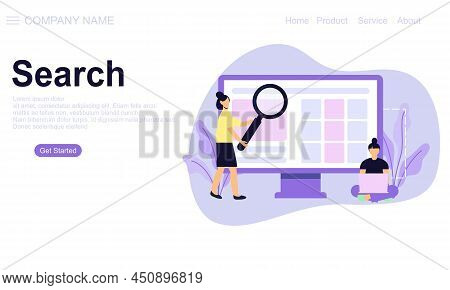Search Concept For Landing Page Bes Logo