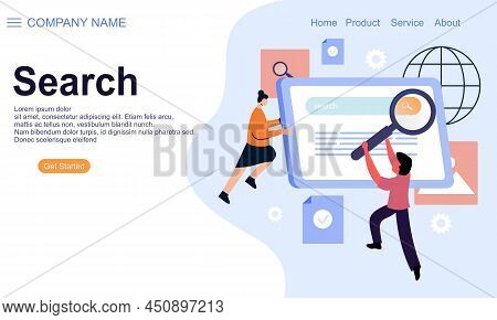 Search Concept For Landing Page Bes Logo