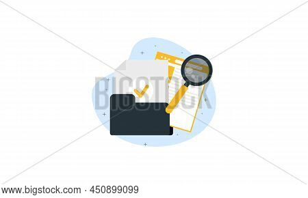 Magnifying Glass With File Searching Bes Logo