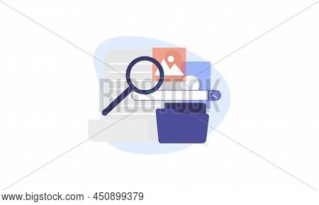 Magnifying Glass With File Searching Bes Logo