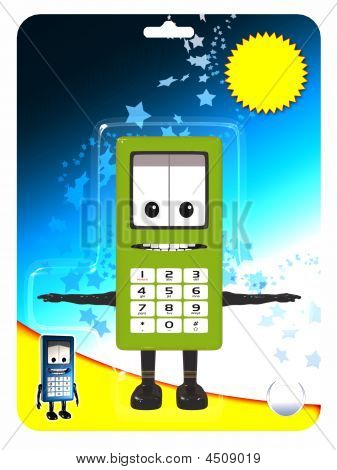 Toon de teléfono celular con el embalaje