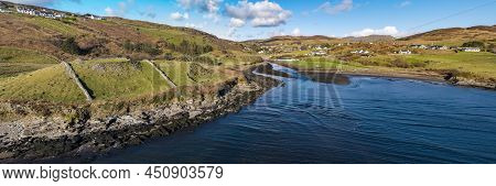 Aerial View Of Historic Ringfort By Kilcar In County Donegal - Ireland
