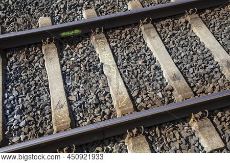Detail Of Train Swells With Advice What To Do In Eschborn, Germany. The Swelas Are Periodically Cont