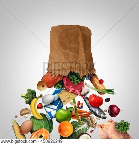 Grocery Inflation Loss And Rising Food Cost And Grocery Prices Surging Costs Of Supermarket Grocerie