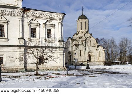 View Of The Spaso-andronikov Monastery In Moscow In Winter