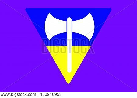 Labrys Lesbian Pride Flag Symbol Vector Icon. Lgbtq Symbol. Peace To Ukraine. Flag.
