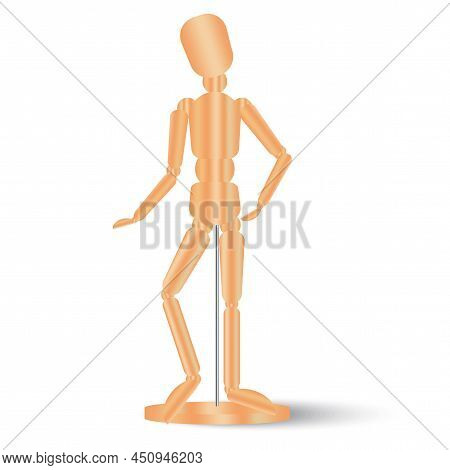 Realistic Icon Mannequin On White Background. Vector Illustration. Stock Image.