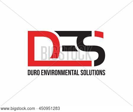Des Letter Initial Logo Design Vector Illustration