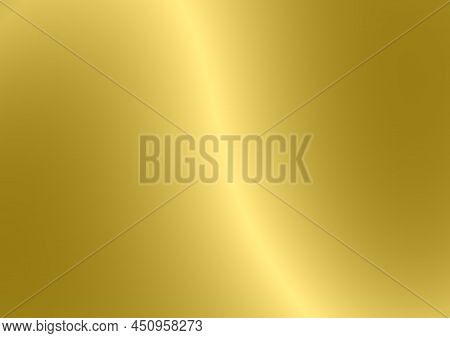 Blurred Shiny Golden Metal Sheet Texture Background. Metallic Gold Pattern, Art Abstract Gradient Ba