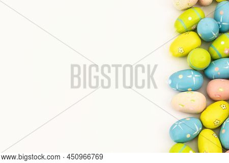 The Netherlands, March 2022. Fondant Eggs On White Background.
