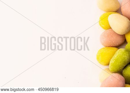 The Netherlands, March 2022. Fondant Eggs On White Background.