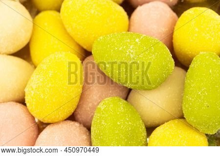 The Netherlands, March 2022. Fondant Eggs On White Background.